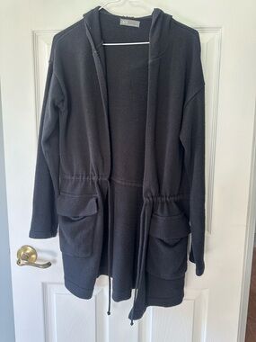 ASOS Black Hooded Utility Jacket with Drawstring